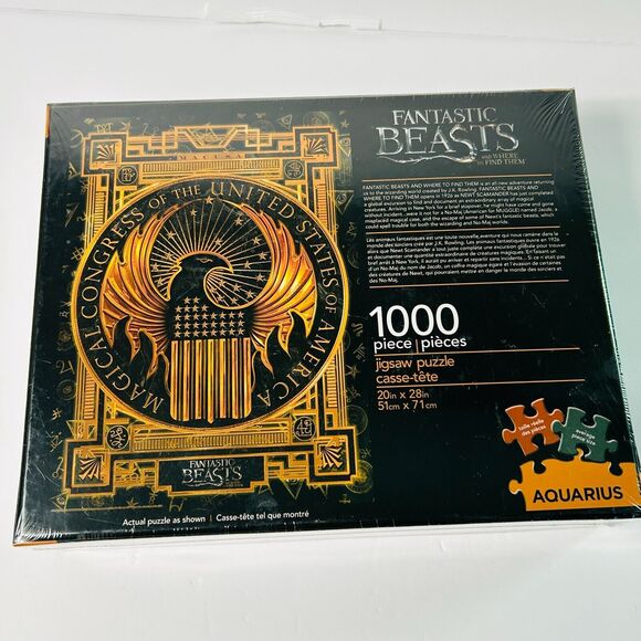 Fantastic Beasts Puzzle MACUSA Seal 1000 Pieces Aquarius NEW Sealed - Picture 5 of 5